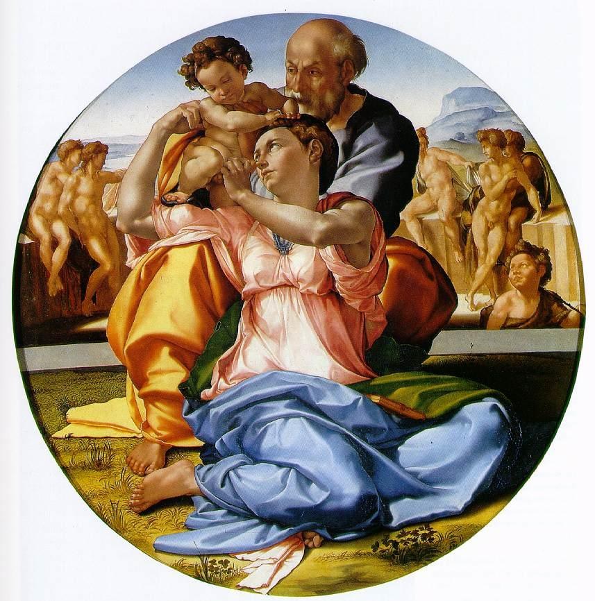 Michelangelo Buonarroti The Holy Family with the Infant John the Baptist